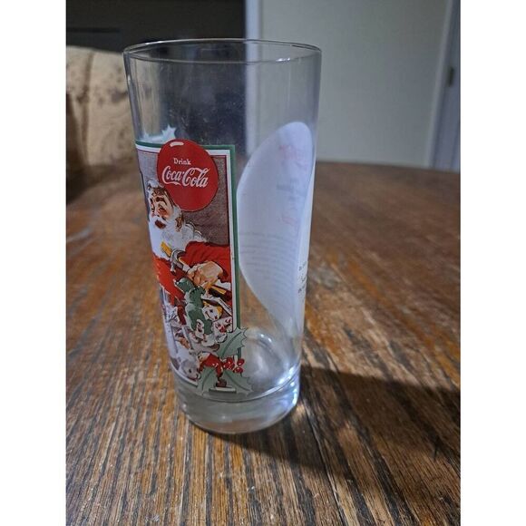 Vintage '94 Coca Cola Krystal Christmas Holiday Santa Collectible Drinking Glass - Picture 5 of 6